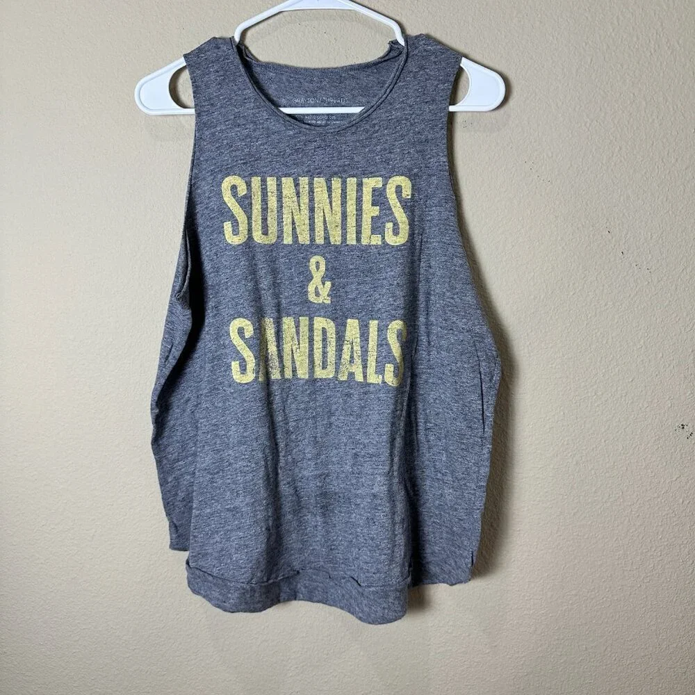 Grayson Threads SUNNIES & SANDALS Graphic T Muscle Tank Top Size XL - Picture 3 of 6